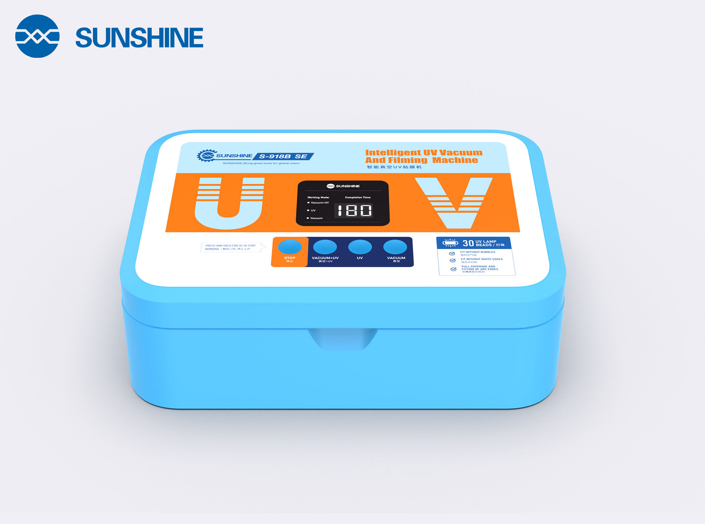 SUNSHINE S-918B SE Smart Fit UV Curing + Vacuum Holding Machine